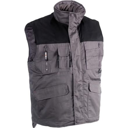 Herock Donar bodywarmer Lange rug (0902) - Grijs | Zwart - M