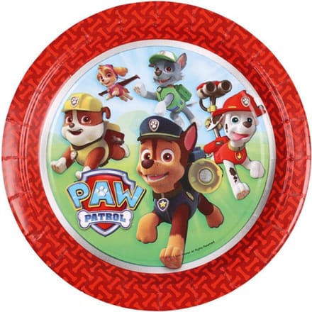 Nickelodeon Kartonnen Feestborden Paw Patrol 18 Cm 8 Stuks
