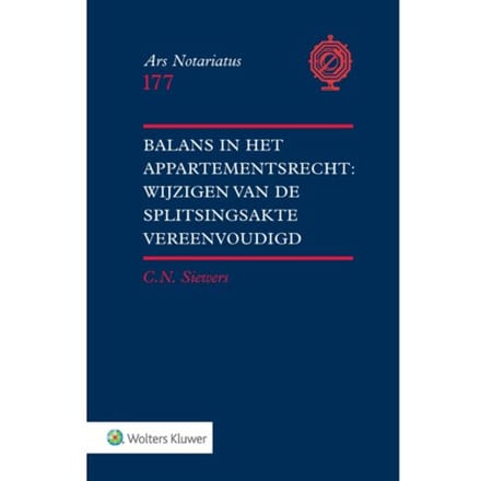 Balans In Het Appartementsrecht: Wijzigen Van De Splitsingsakte Vereenvoudigd - C.N. Sieuwers