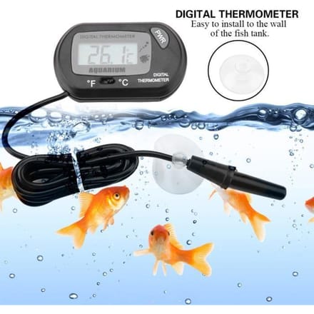 EBTOOLS Digitale Thermometer Digitale Thermometer van Temperatuurmeter voor Aquariumtank met 2 Kleuren Zwart