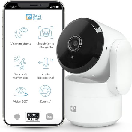 Binnenbewakingscamera - IP Camera - Huisbeveiliging - 360 Graden Zicht - 1080p HD - Wit