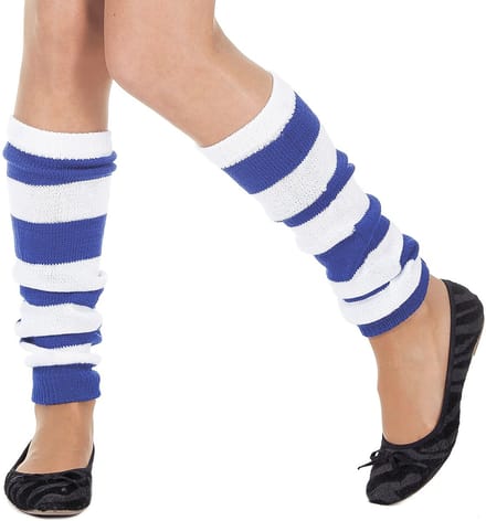 Beenwarmers - Been Warmers - Blauw/Wit- Carnaval - One Size - Een Paar