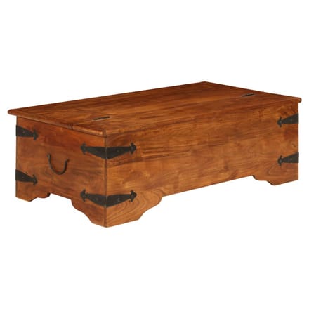 vidaXL - Salontafel - 110x55x35 - cm - massief - acaciahout - met - honingafwerking
