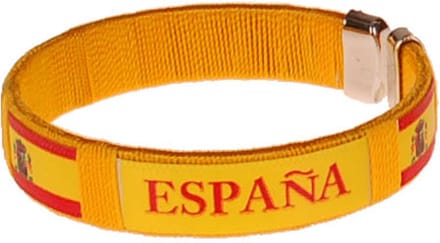 Armbandje - Espana Vlag - Geel - Voetbal - Onesize