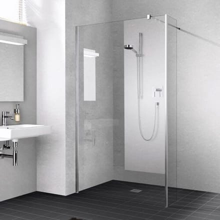 Kermi Walk-In XB fixed panel in the angle 50 x 200 cm for combination with Wall or Free XBFFW05020VAK