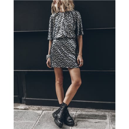 Mikuta The Short Metallic Dress Größe: M | Minikleider Outlet | Damen