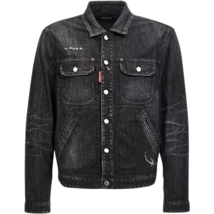 Dsquared2 Easy Wash Spijkerjasje Zwart