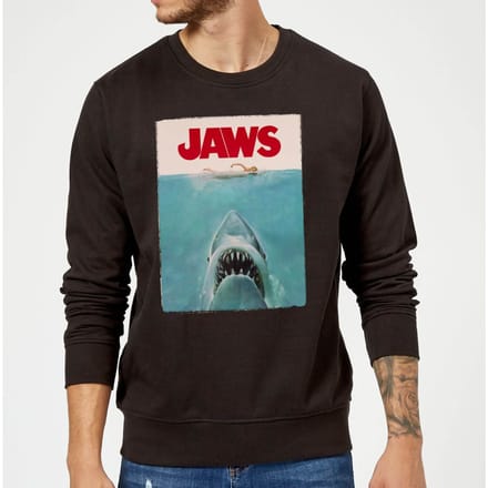Jaws Classic Poster Trui - Zwart - M