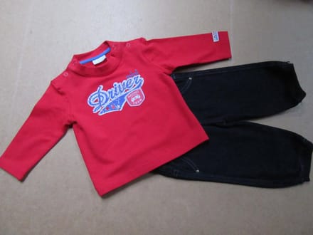 wiplala, jeans + pull ,  jeans +rood , 6 maand 68
