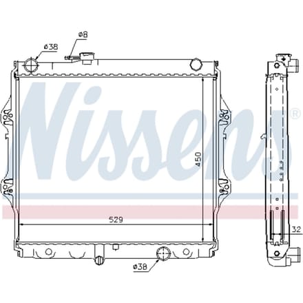 Radiator, motorkoeling NISSENS 64599A