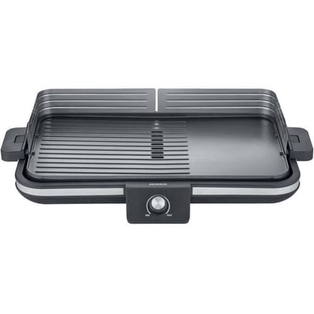 Severin PG 8564, Plancha - Tafelgrill - glad en geribbeld oppervlak - binnen en buiten - 230 °C