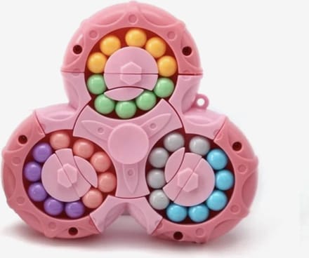 2-in-1 Fidget Spinner Magic Bean roterende Kubus Speelgoed - 1 stuk - Sensorisch Speelgoed - Badspeelgoed - Brain Training handheld puzzelspeelgoed - Nieuw - Kinderen