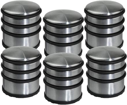 Deurstoppers - Deurhouders - Muren Beschermen - Robuust Metaal Cement - 6 stuks - Zwart
