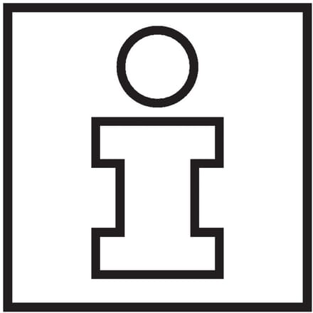 Informatiepunt sticker, wit 300 x 300 mm