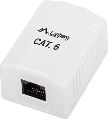 Lanberg - Lanberg opbouwdoos met 1 x RJ45 Cat.6 UTP niet afgeschermd
