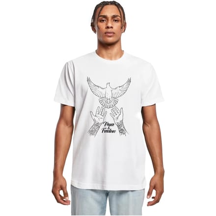 Mister Tee - Peace & Freedom Heren Tshirt - XL - Wit