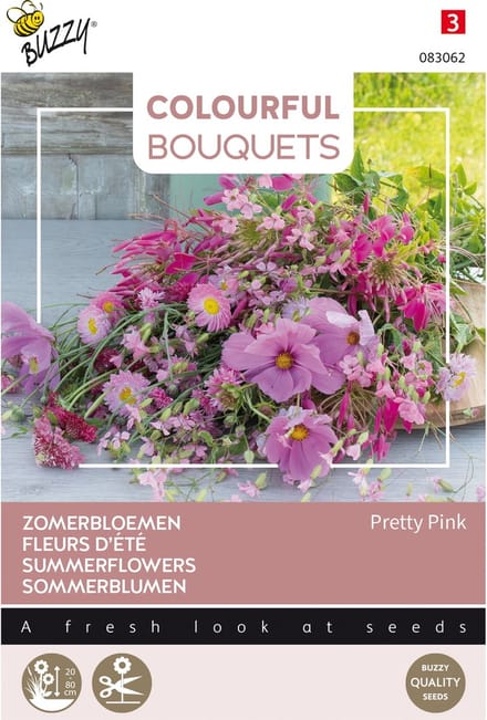 Buzzy Bloemzaad - Zomerbloemen Pretty Pink | Colorful Bouquets