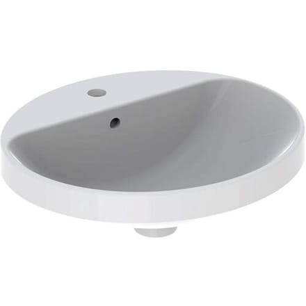 Geberit VariForm built-in washbasin 50 x 45 cm, oval, with tap hole bench 500.713.01.2