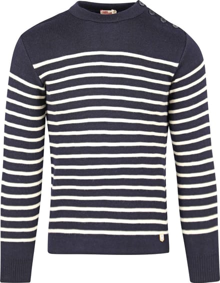 Armor-Lux Molène Trui Wol Strepen Navy - Maat XL - Heren