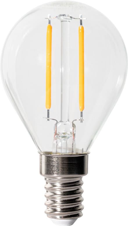 LUEDD E14 dimbare LED lamp P45 helder glas 3W 350 lm 2200K