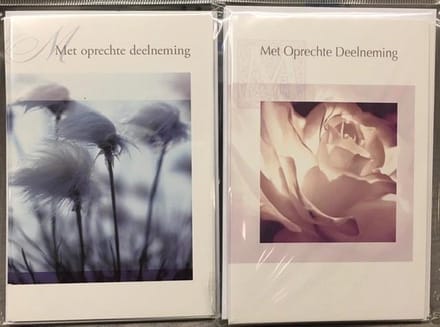 5 om 5 Condoleance wenskaarten - Oprechte Deelneming