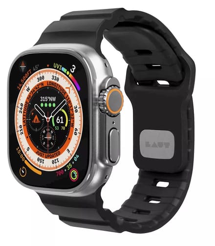 Laut - Enduro Pro horloge strap voor Apple Watch Series 4-10 & SE & ULTRA - slate black