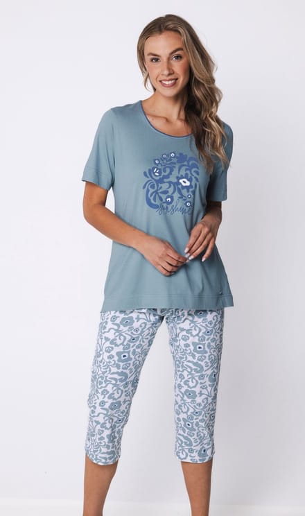 Pastunette - Pyjama - Stone Blue - Katoen - Blauw - Maat 38