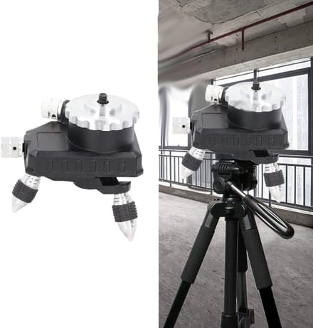 Rotatable 360° Level Adjustment Basis voor Precisie Laser en Statief Connector met Fine Tuning Functie