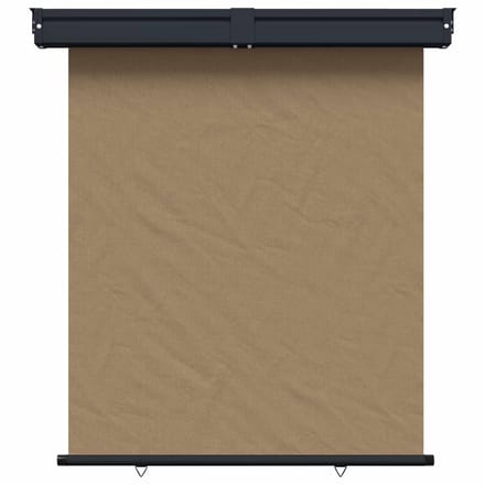 vidaXL Zijscherm Balkon 140 x 250 cm 100% polyester ijzer staal Taupe