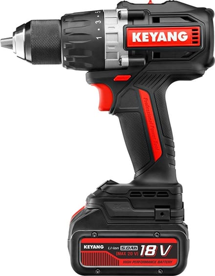 Keyang DD20BLH100E accu boor-/schroefmachine 18V set (2x 5.0Ah accu) in koffer