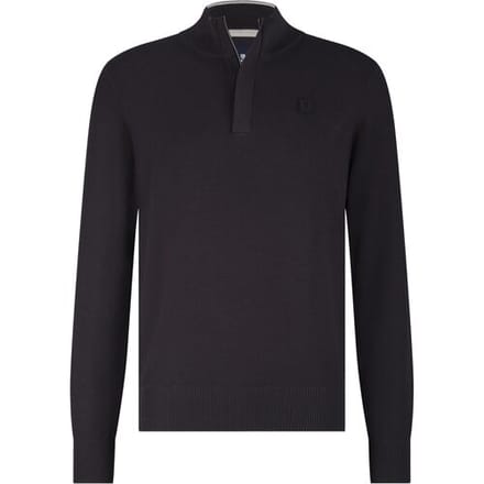 State Of Art Half Zip Trui Structuur Antraciet - Maat M - Heren - Pullovers