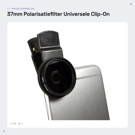 Dailygoods- Polariserend Filter 37mm - CPL Filter - Mobiele Telefoon - Lichtgewicht - Duurzaam - Verbetert Beeldkwaliteit - Camera Filter