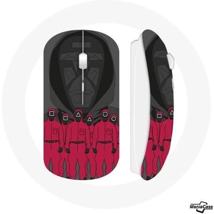 Draadloze Muis - Squid Game - The Front Man en Soldaten - Rood - USB Wifi - Compatibel met Mac en PC