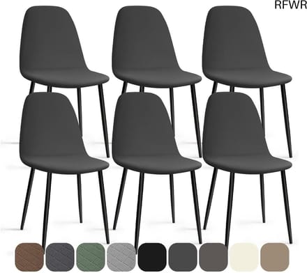 RFWR® Elastische Stoelhoezen 6 Stuks - Stretch Eetstoelhoes voor Thuis en Horeca