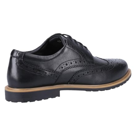 Hush Puppies Meisjes Verity Leren Brogues (Zwart/Tan)