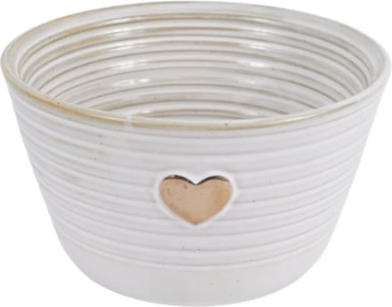 Parlane - Schaal Porselein wit - Goudkleurig Hart - 16 cm