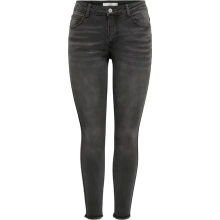 JDY Dames Skinny Fit Jeans Normale Taille Enkel Cut JDYSONJA Stretch Denim Broek met Ruches