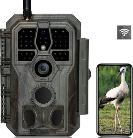 Wildcamera - Natuurcamera Observatiecamera - Dieren Observeren - Snelle Trigger 0.1s - 64MP H.264 - Camouflage