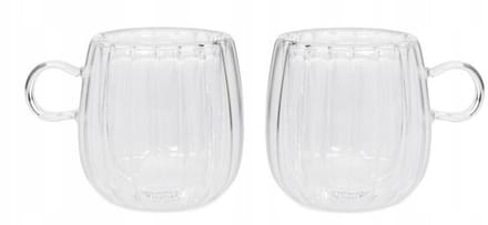 CEMBRA GROOVE Dubbelwandige Glazen met Oor - 2 stuks - 250 ml