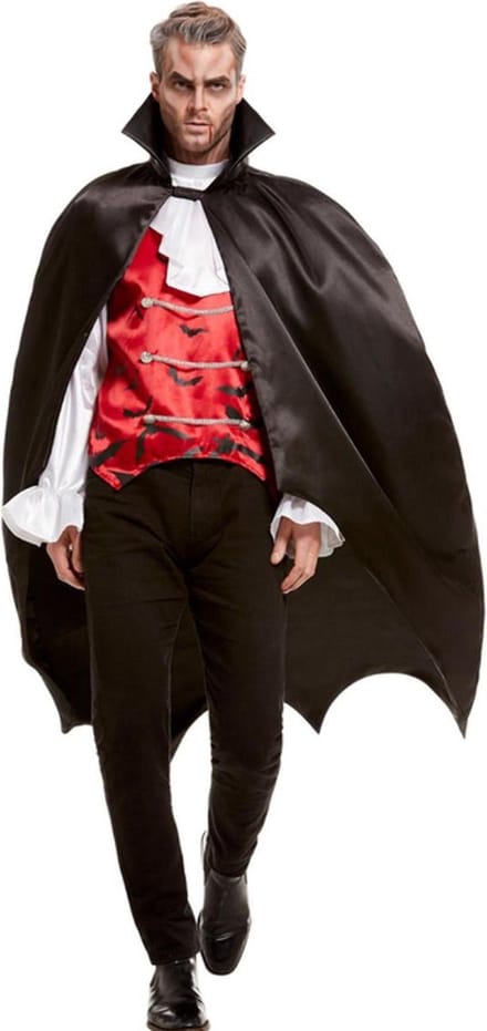 Smiffys - Vampire Bat Cape - Zwart