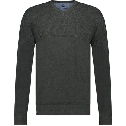 Fellows United Pullover V-neck structure knit Dark Green (32.1103 - 172)