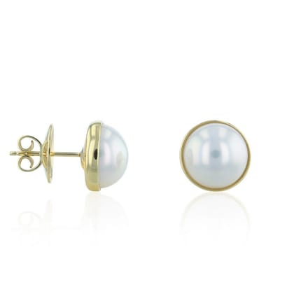 Luna-Pearls - 311.2119 - Oorstekers - Dames - 750 Geelgoud - Mabeperle