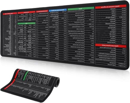 Dikke muismat met antislip rubberen basis voor Excel, gaming en bureaubehoeften, groot formaat