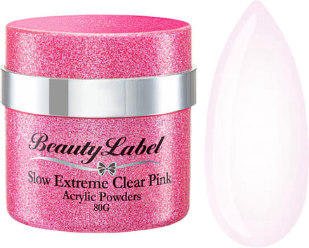 Beauty Label Acrylic Powders - Slow Extreme Clear Pink 80g