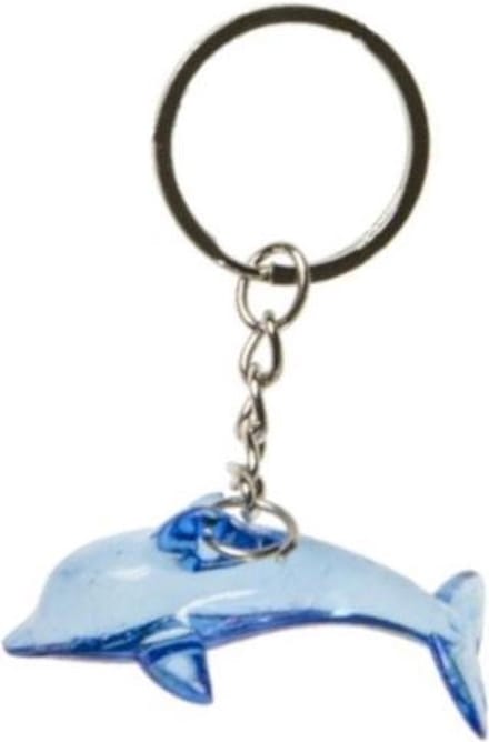 Lg-imports Sleutelhanger Dolfijn Junior 4,2 Cm Blauw