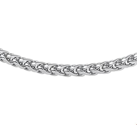 Stalen Collier vossestaart 4 6504973 45 cm
