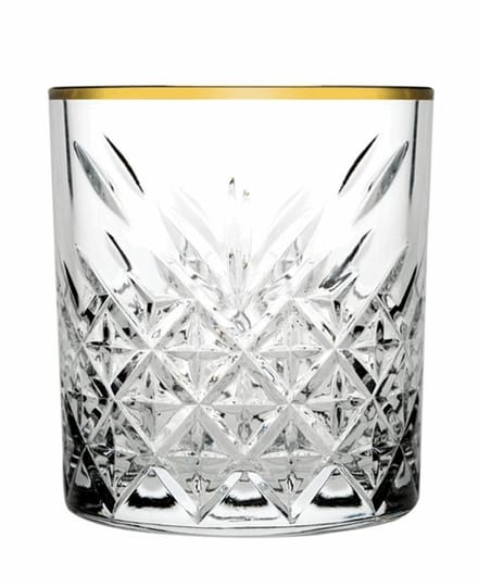 Pasabahce Timeless Tumbler 35,5 cl goud (Golden Rim) set van 4)
