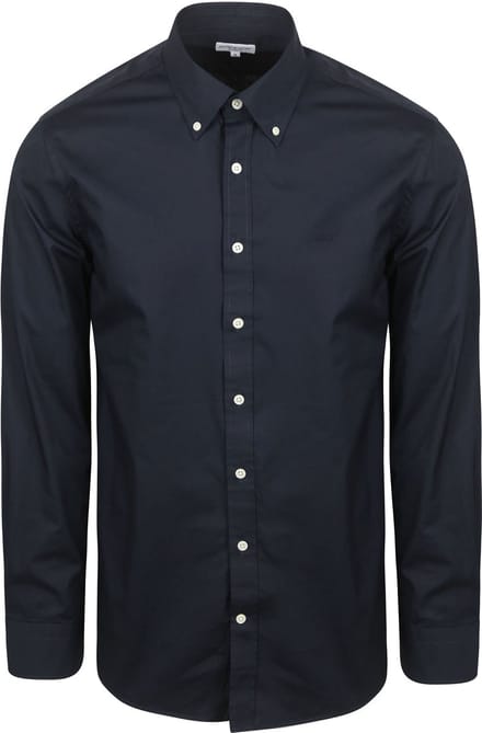 McGregor Overhemd Poplin Donkerblauw (navy) - Maat M - Heren - Overhemden Casual