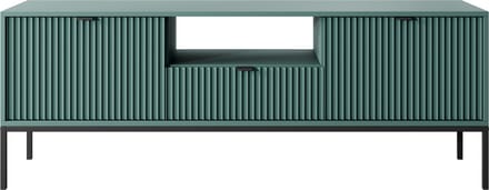 Selsey Vellore - RTV kast 154 cm - groen met geribbelde fronten, zwarte handgrepen en frame
