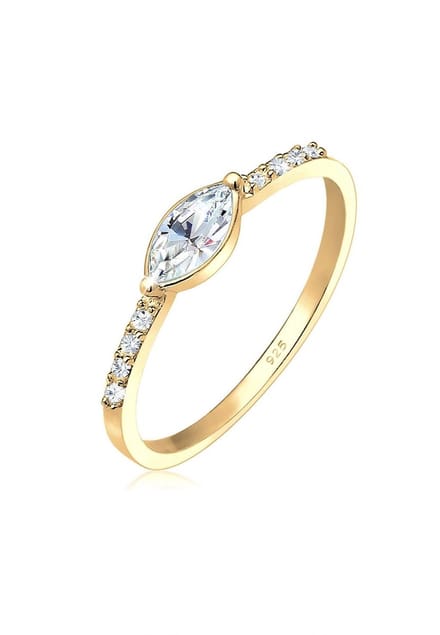 Elli - Ring - Dames Engagement Elegant met Kristallen in 925 Sterling Zilver - Dames